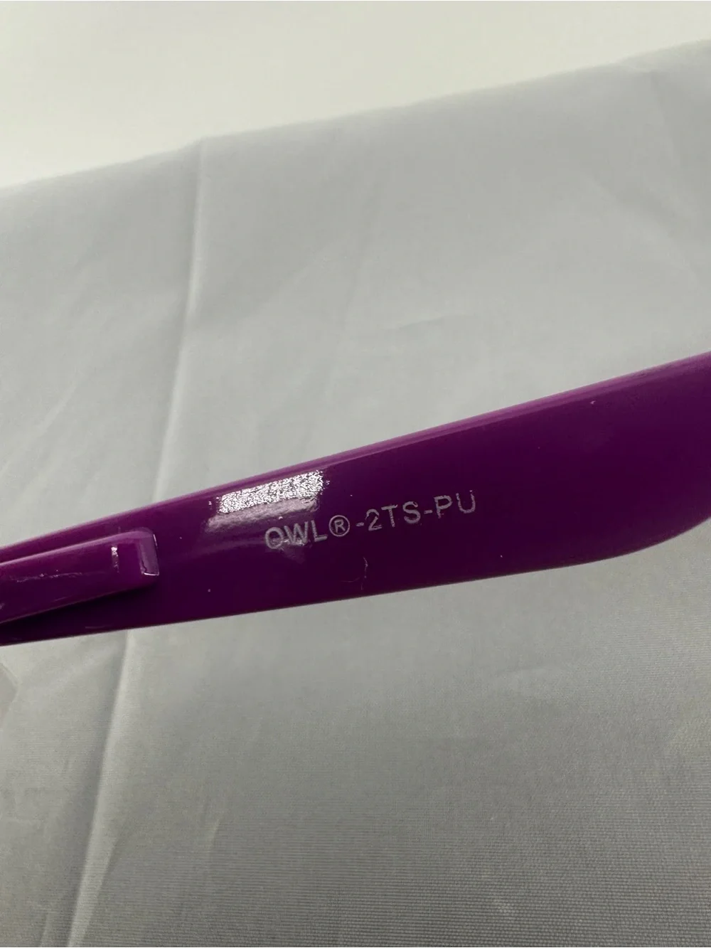 Black and purple wayfarer sunglasses